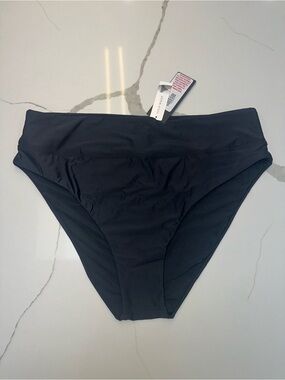Gianni Bini Black High-Waist Swim Bottom